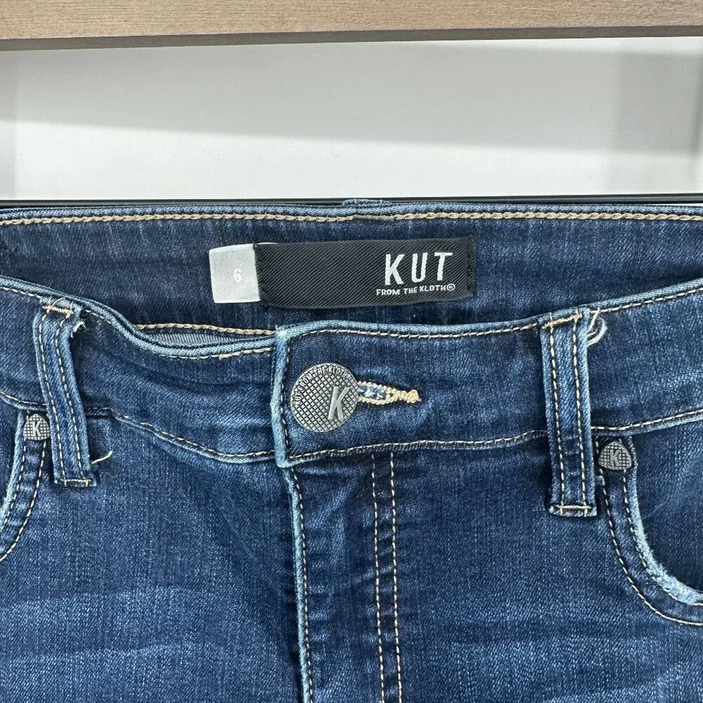 Kut from the Kloth Women's Skinny Jeans‎ Distressed Hem Size 6